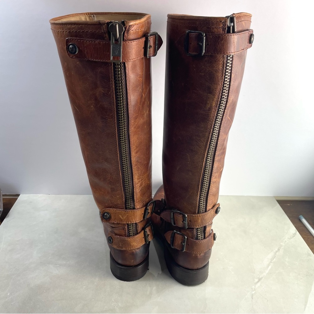 Frye Brown Leather Tall Riding Boot